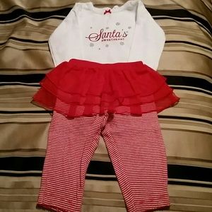 Girls Casual Christmas outfit-Santa's Sweetheart